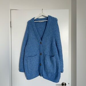 Zara Oversized Blue Cardigan – Size M